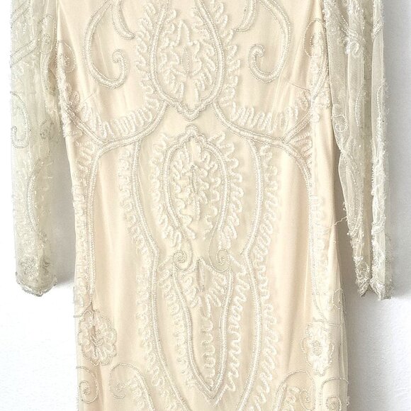 Pisarro Nights Beaded Cocktail/ Wedding/Holiday  Dress Size 6 - Picture 3 of 15